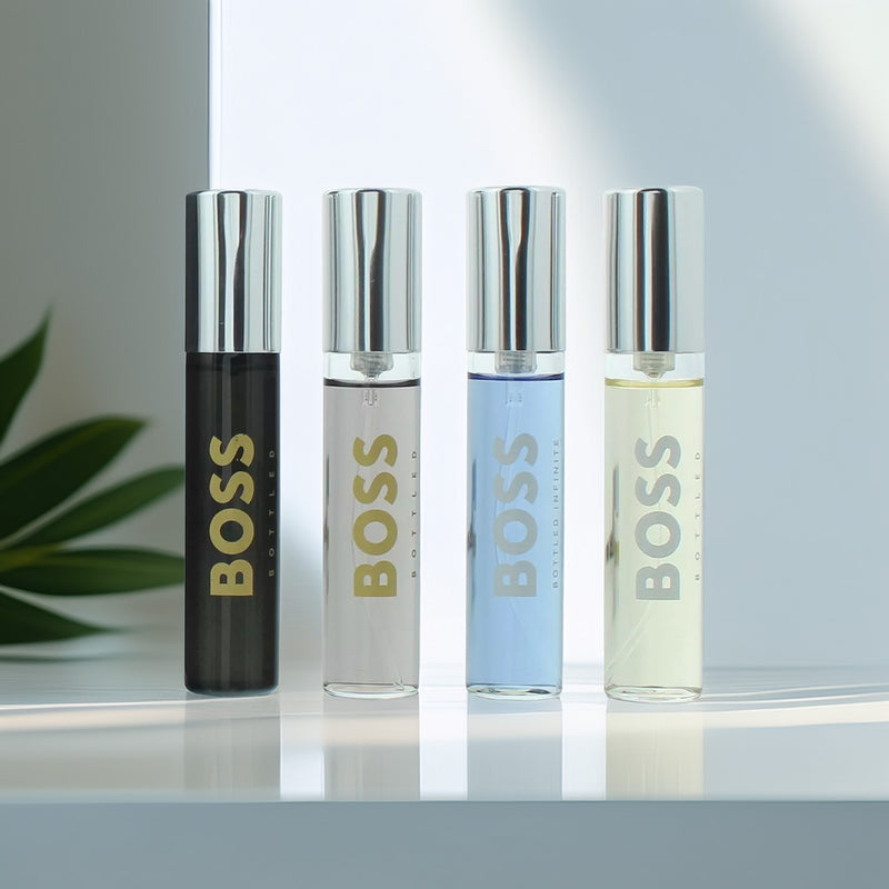 Hugo Boss Bottled 4 Piece Gift Set: EDP 10ml - EDT 10ml - Infinite EDP 10ml - Parfum 10ml
