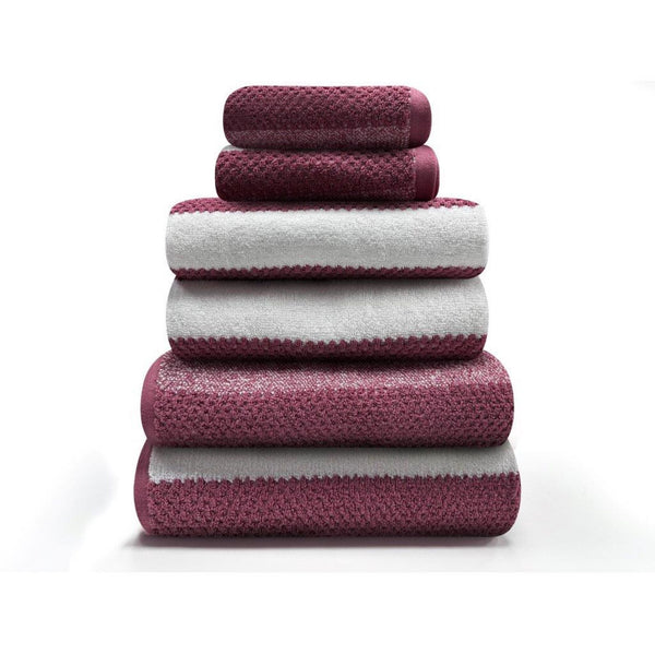 Royal Stripe Towels - Dark Pink