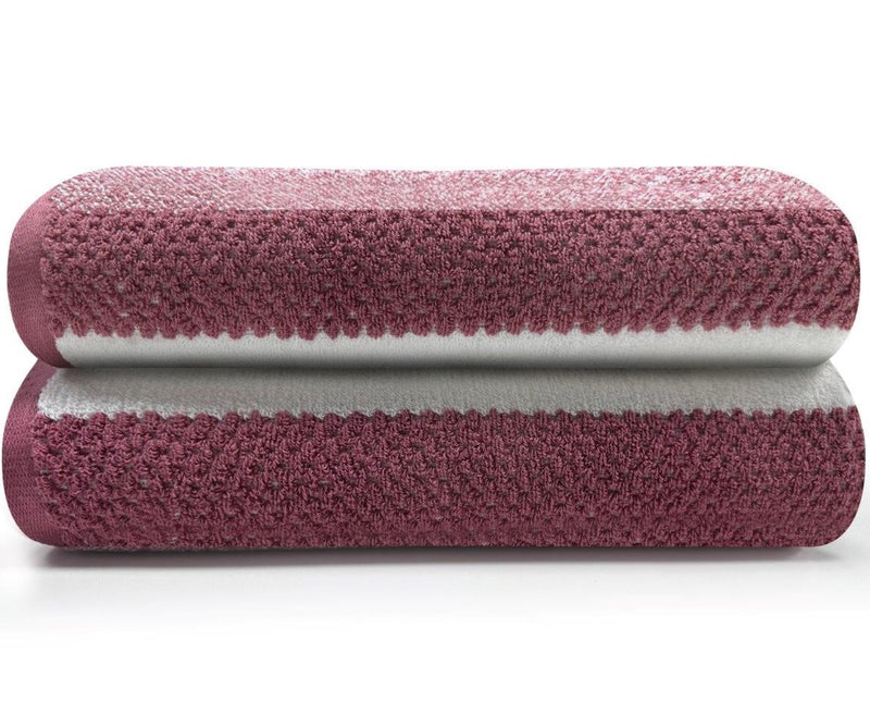 Royal Stripe Towels - Dark Pink
