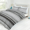 Lewis's Printed Bed In A Bag - Grey Stripe