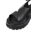 Open Toe Heeled Sandals - Black