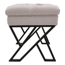 Livingandhome  Mid Century Metal Upholstered Bench