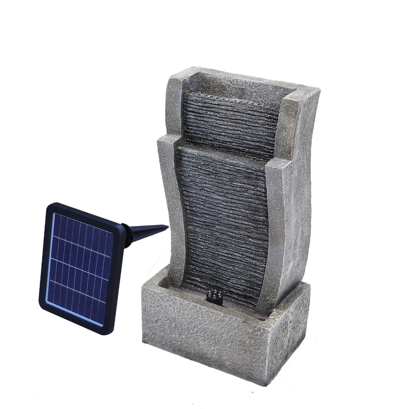 Garden Sanctuary Water Feature Decor Fountain Rockery Solar Powered Garden Outdoor
