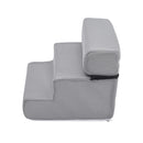 Livingandhome 3-step Upholstered Pet Stairs