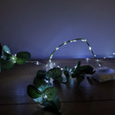 50 LED 2.5m Premier MicroBrights Indoor Outdoor Christmas Multi Function Battery Operated Lights with Timer on Pin Wire in Cool White
