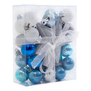 Lifeideas 30 Pieces Shatterproof Christmas Tree Ornament Set Xmas Bauble and Snowflake Tree Topper