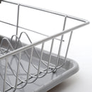 Livingandhome Metal Dish Drying Rack Dish Drainer Rack with a Removable Tray