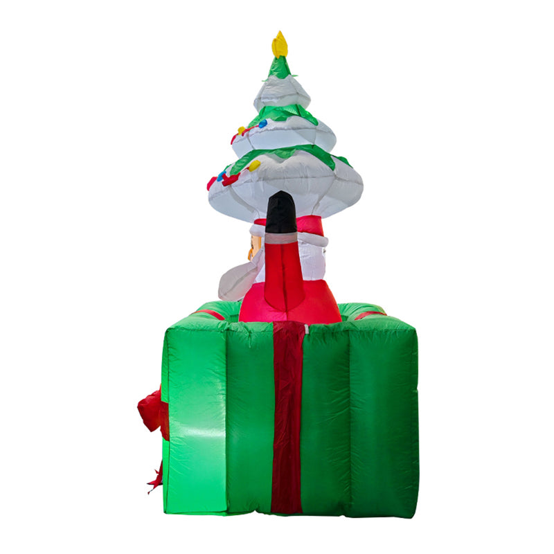 Lifeideas 6ft Christmas Inflatable Liftable Santa Claus with Gift Box Decorations
