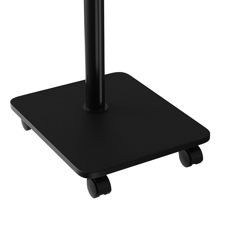 Livingandhome White Marble Mobile C-Shaped Side Table