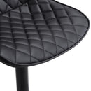 Livingandhome 2 Pcs Faux Leather Height Adjustable Bar Stool