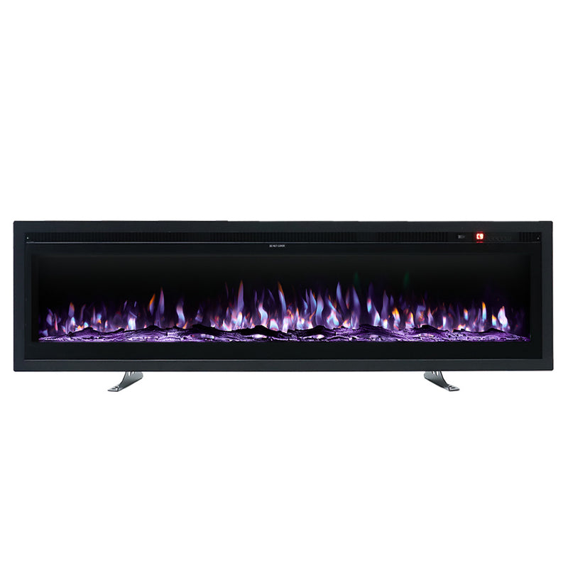 60 Inch Electric Fireplace with Remote 12 Flame Colours 1500W