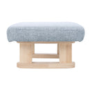 Livingandhome Compact Linen Footrest with Wooden Frame