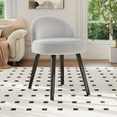 Livingandhome Modern Velvet Dressing Table Stool with Solid Wood Legs