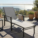 Outsunny Sun Lounger W/ Retracable Footrest, 5-Position Adjustable