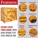1.33m x 1.25m Large Wooden Outdoor Garden Double Wheelie Bin Store Storage for 2 Bins