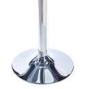 Livingandhome Small Round Clear Glass Top Dining Table with Pedestal Base