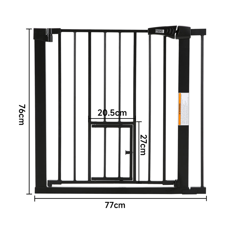 Kidkid Pressure-Fixed Stair Safety Gate with Pet Door