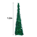 Lifeideas Collapsible 1.2M Pop Up Tinsel Christmas Tree With Base