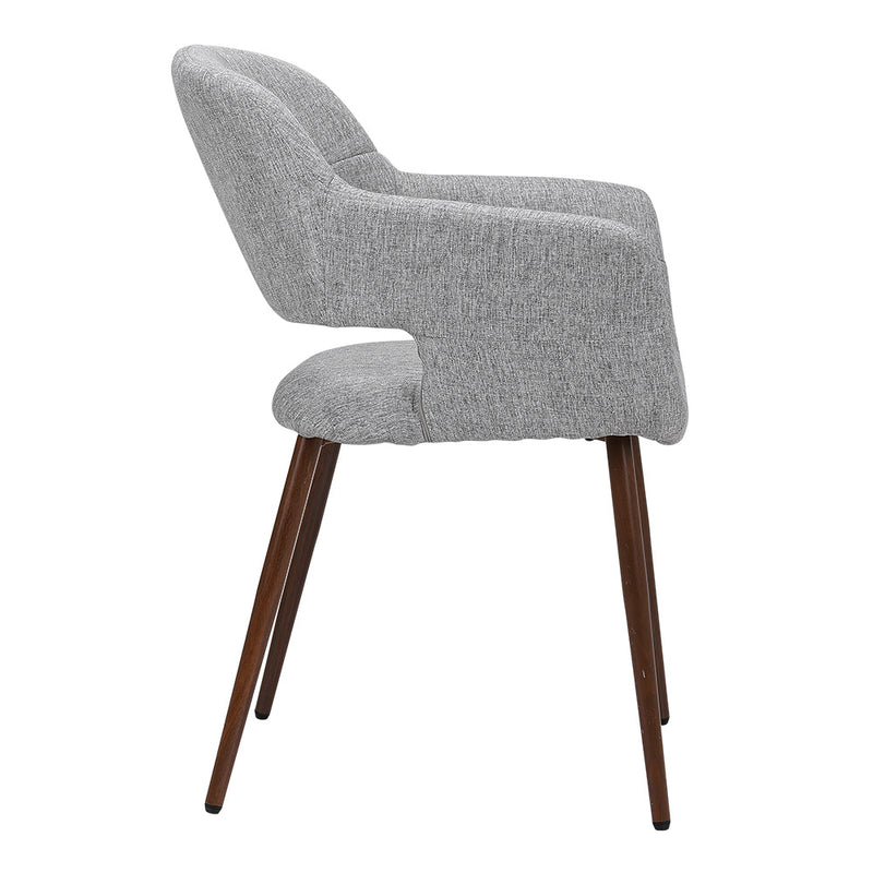 Livingandhome Pair of Modern Linen Dining Chairs