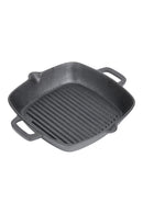 Lifeideas Pre-Seasoned Cast Iron Grill Pan with Dual Handles
