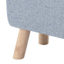 Livingandhome Linen Upholstered Ottoman Footstool with Pocket