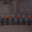 2.4m Battery Powered Light Up Halloween Skull & Pumpkin Fence With LEDs