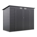 Breeins 4x8ft Outdoor Galvanized Steel Storage Shed