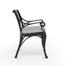 Breeins Set Of 7 Retro Garden Bistro Set Cast Aluminum With Cushions