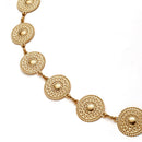 Round Coin-Shaped Charms Adjustable Metal Waist Chain Accessory