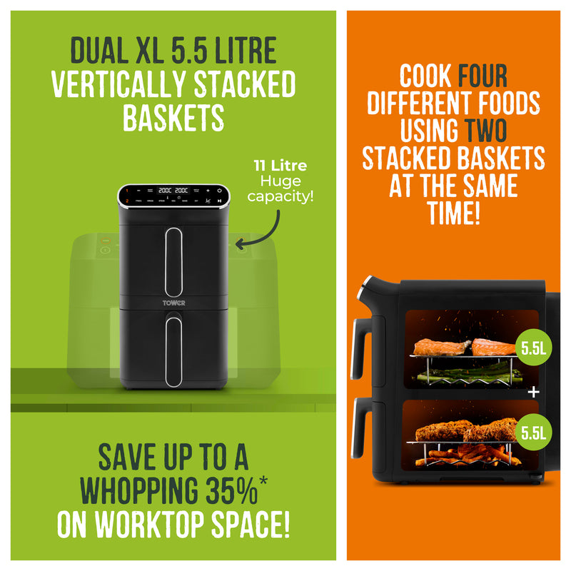 Tower Dual Layer 11L Airfryer