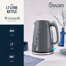 Swan Windsor 1.7L Textured Kettle