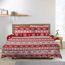 Christmas Snowflake Duvet Set - Red