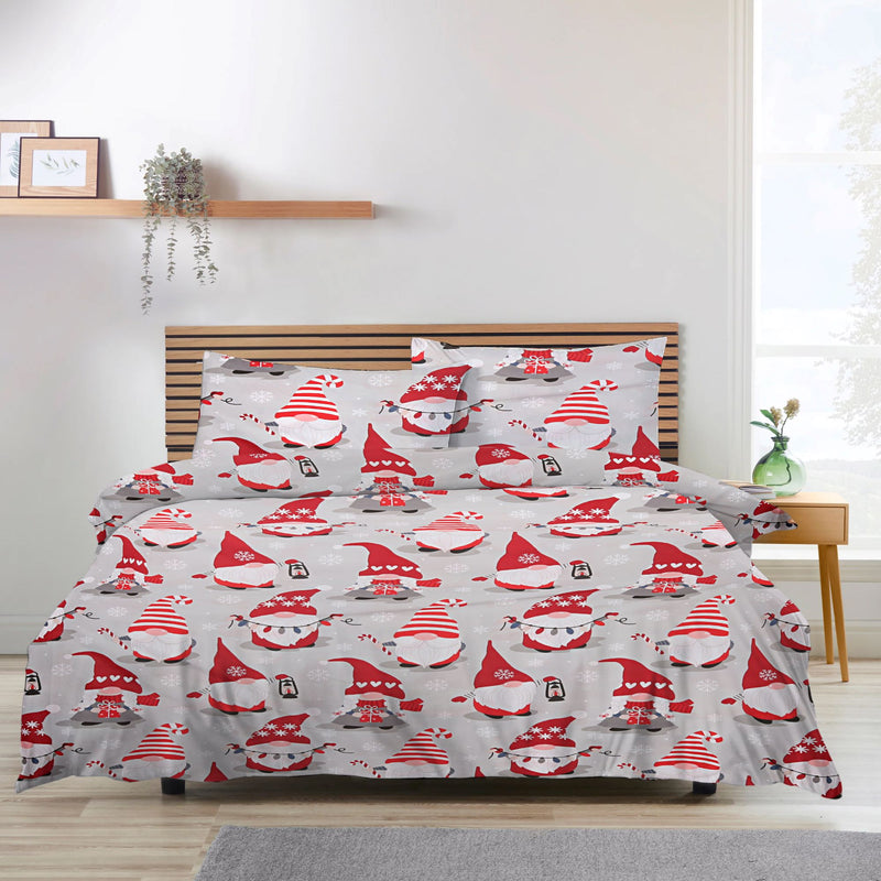 Christmas Gonk Duvet Set - Grey