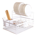 Livingandhome 2-Tier Metal Kitchen Dish Drainer Rack
