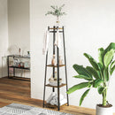 HOMCOM Clothes Rack With Storage, Garment Rack With 8 Hooks And 3-Tier Shelf