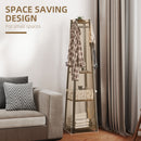 HOMCOM Clothes Rack With Storage, Garment Rack With 8 Hooks And 3-Tier Shelf