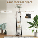 HOMCOM Clothes Rack With Storage, Garment Rack With 8 Hooks And 3-Tier Shelf