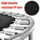 Double Foldable Fitness Trampoline with Adjustable Handrail-Red