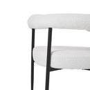 Livingandhome Set of 2 Modern Dining Chairs with Black Metal Legs
