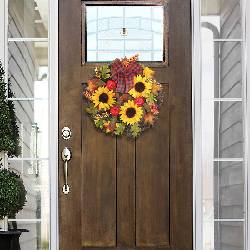 Autumn Sunflower LED Wreath