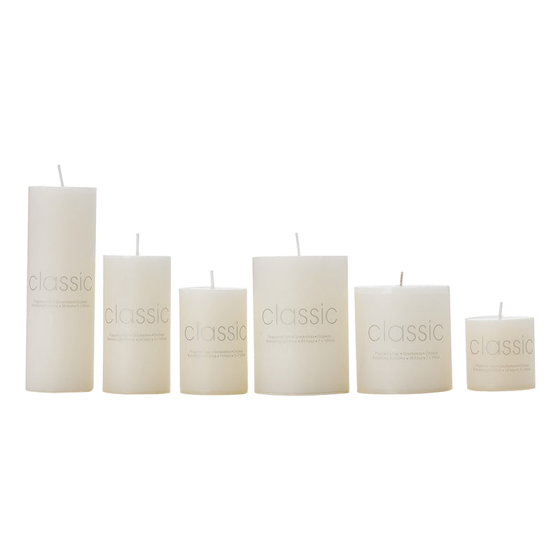 Lifeideas 6Pcs Unscented Pillar Candles Set