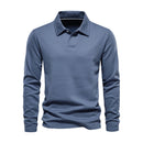 Cotton Long Sleeve Polo T-Shirt