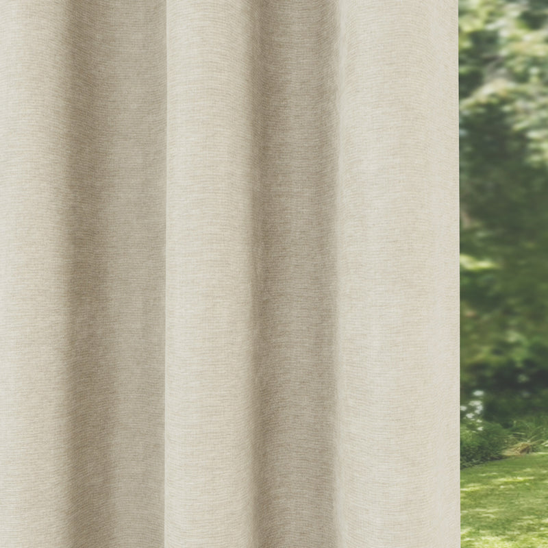 Enhanced Living Knightsbridge 100% Blackout, Thermal Cream Curtains with Eyelet Header - Pair