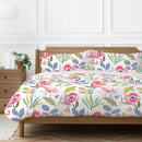 Copenhagen Home Mia Floral Double Duvet Cover Set with Pillowcases - Bright Multicolour