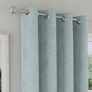 Enhanced Living Austin 100% Blackout, Thermal Blue Curtains with Eyelet Header - Pair