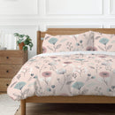 Copenhagen Home Olia Reversible Double Duvet Cover Set with Pillowcases - Blush