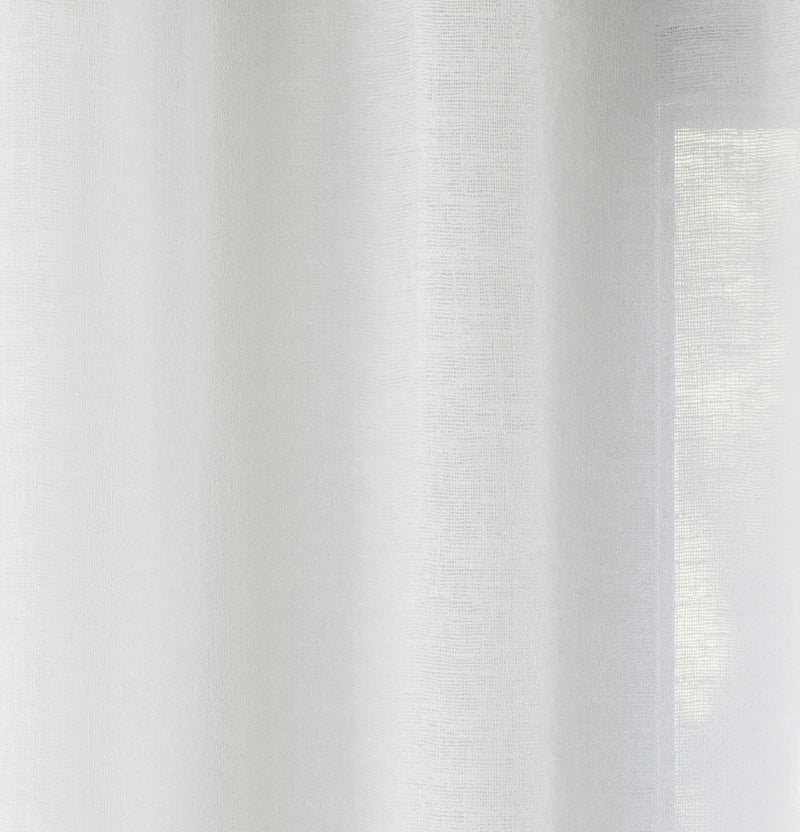 Rhodes White Linen-Look Sheer Voile Panels Pair