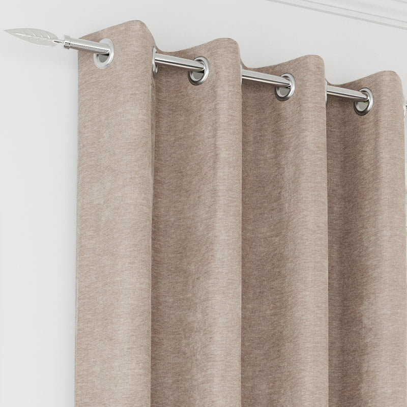 Enhanced Living Knightsbridge 100% Blackout, Thermal Sand Curtains with Eyelet Header - Pair
