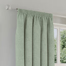 Enhanced Living Dallas 100% Blackout Thermal Natural Green Curtains with 3" Tape Top Header - Pair