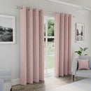 Enhanced Living Austin 100% Blackout, Thermal Blush Pink Curtains with Eyelet Header - Pair